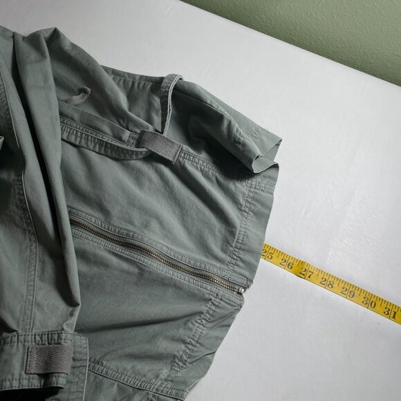 Harley Davidson Lightweight Jacket Womens Small Green‎ Full Zip Embroidered Belt - Picture 15 of 15